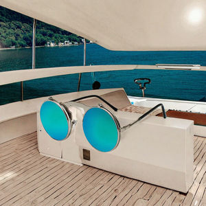 نظارات شمسية فاخرة للطيارين موديل 2026 الأكثر مبيعًا بالجملة بعدسات متدرجة وإطار كبير من النحاس مع حامل للنساء - Product Image 3