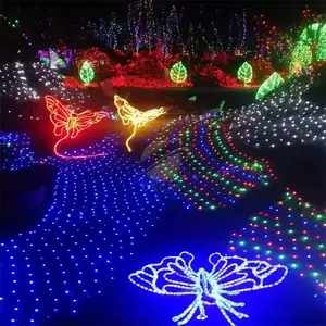 Gran oferta, luces decorativas de cadena de hadas de malla Led impermeables para exteriores para decoración de festivales de fiesta de cumpleaños