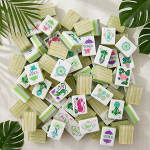 In Stock Luxury Modern Hand-Rubbed High-End Crystal Acrylic 160-Piece American Mahjong Tiles Travel <b>Set</b> with Velvet Bag and <b>Dice</b> - Product Image 1