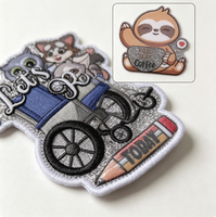 Accessoires de porte-badge en acrylique pour vêtements en gros avec patch plat, paillettes, résine planaire métallique, plastique à dos plat, pour Halloween et DIY