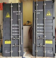 أسلوب لوفت الصناعية حاوية الشحن باب معدني للمكتب ومطعم استخدام انزلاق الباب مع 2 مسارات 210*90 سنتيمتر 7ft * 3ft