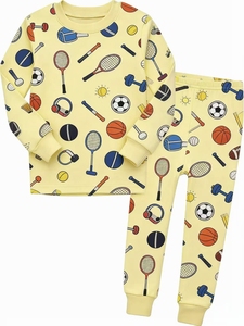 Set Pigiama Estivo per Bambini in Cotone Organico 100% ad Alte Prestazioni, Asciugatura Rapida e Traspirante, Manica Corta, Lavabile - Product Image 3