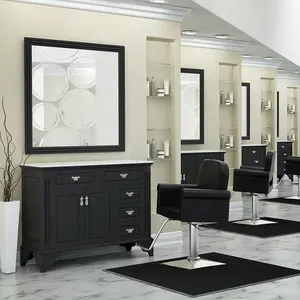 Marmorplatte Salon Styling Station im europäischen Stil Friseursalon Spiegels tation
