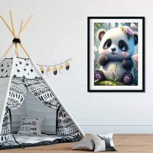 Kit de Peinture Diamant Paysage Animalier Série Jardin Panda Bébé Ambiance Premium DIY Peinture Acrylique Faite à la Main Art Déco Coffret Cadeau - Product Image 3