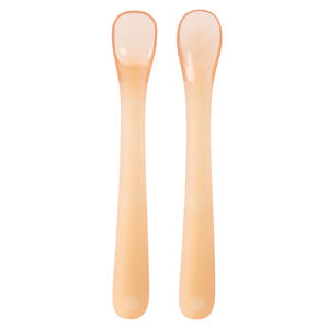 Sevimli çocuklar besleme seti toptan BPA ücretsiz yumuşak bükülebilir 2 parça Set tulumları ve bebekler için silikon bebek kaşığı - Product Image 4