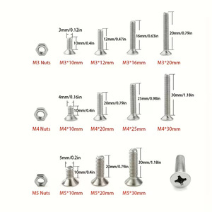 Stainless Steel Cross Countersunk Screw Kit 570pcs M3 M4 M5 Nuts Screws Set For DIY Repair - Product Image 5