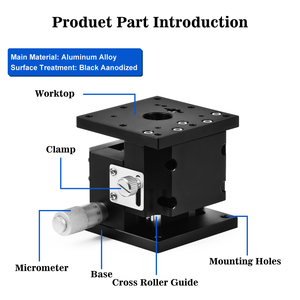 Diacion LZP40H Manuelle Hebebühne Horizontale Z-Achse Kreuz rollen führung Mikrometer köpfe Lineare Führungs blöcke zum Ausrichten der Kamera - Product Image 5