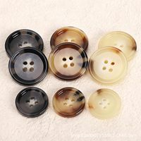 Kancing Resin Bulat 4 Lubang Laris Manis dengan Berbagai Ukuran untuk Aksesoris Pakaian