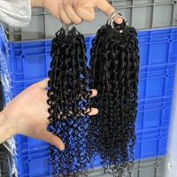 Extensions de cheveux humains au crochet les plus populaires, à nœuds invisibles, bouclées, effet plume, style Pixie Curl, sans nœuds, pour tresses bohèmes, fabrication professionnelle