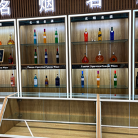 Étagère de présentation de cigarettes haut de gamme, sur mesure pour supermarché, étagères commerciales de vente au détail, vitrine