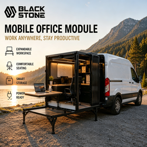 Conversion de fourgonnette en bureau mobile, espace de travail modulaire pour les professionnels télétravailleurs et les créateurs de contenu - Product Image 1