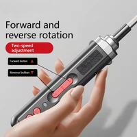 Tournevis électrique compact rechargeable, perceuse sans balais avec jeu de embouts, deux vitesses pour les travaux de réparation et de bricolage à domicile