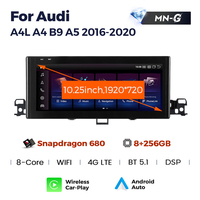 Autoradio stéréo avec écran tactile Android MEKEDE Qualcomm 680, lecteur vidéo, DVR automatique, caméra arrière 4G pour Audi A4L A4 B9 A5 2016-2020