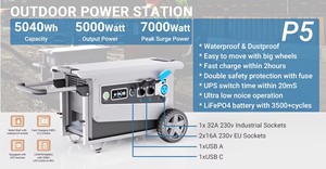 W5 5000W 5040wh không thấm nước Trạm điện cầm tay thay thế máy phát điện xăng máy phát điện năng lượng mặt trời - Product Image 4