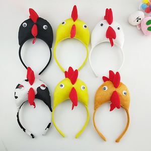 MADESHINE Diadema de disfraz de animal para mujer y niña, accesorio de fiesta para niños, diadema de gallo, pollo, pollito para Halloween - Product Image 1