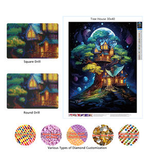 Commercio all'ingrosso 5d pittura a diamante novità immagine <span class=keywords><strong>casa</strong></span> sull'albero diamante <span class=keywords><strong>arte</strong></span> pittura kit di diamanti dipinti personalizzati - Product Image 4