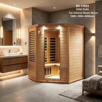 Salle de sauna bien-être personnalisée avec une architecture moderne et des matériaux en bois de qualité supérieure pour les hôtels de luxe et les clubs privés