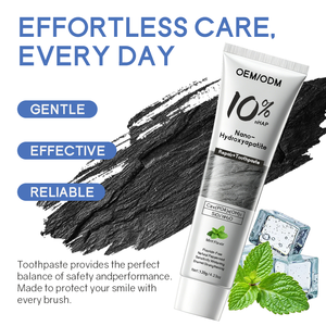 OEM ODM <span class=keywords><strong>Pasta</strong></span> <span class=keywords><strong>Dental</strong></span> Natural con 10% <span class=keywords><strong>de</strong></span> Nano Hidroxiapatita, Sabor a Menta, para Fortalecer el Esmalte, Sin Flúor - Product Image 2