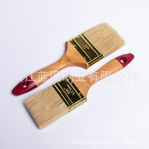 Pincel de cerdas de cerdo con mango de madera de 12-20 mm, color amarillo dorado, para pintar, cepillar y limpiar - Product Image 3