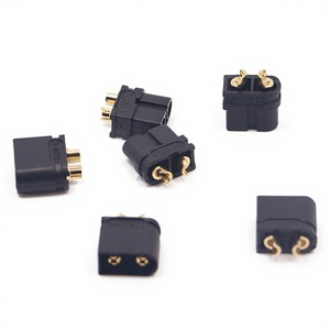 Connecteur Amass XT60U noir, fiche banane rectangulaire mâle-femelle plaquée or pour modèle RC, service OEM direct usine - Product Image 5
