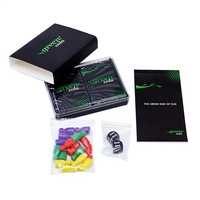 Jeu de dominos double six en acrylique personnalisé avec points et logo imprimés pour le divertissement des jeux de société