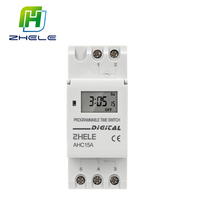 1NO 1NC Din Rail Fasa Tunggal Mingguan 7 Hari Programmable Digital 12v Dc Time Switch Relay Timer AC/DC 12V 24V 48V 110V AC220