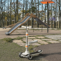 Trottinette pour enfants Custom DomeRide 3-en-1 avec siège, design pliable, cadre en aluminium, roues en PU, utilisation en extérieur