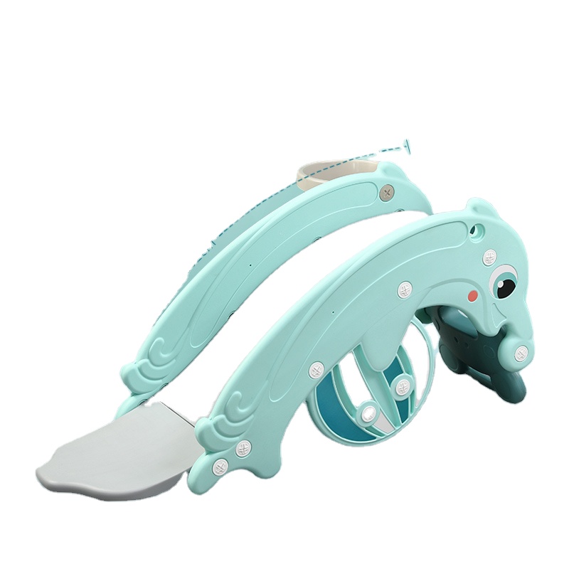 3 в 1 светло-фиолетового и зеленого для лазания по горам и животное коромысло с Баскетбольным кольцом лошадка-качалка слайд для малышей, оптовая продажа