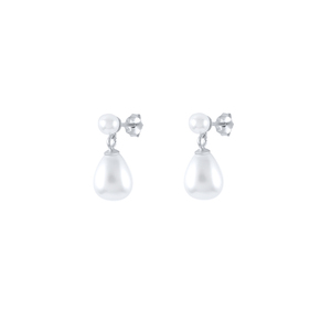 Deux façons de porter des boucles d'oreilles en argent sterling S925 simples et polyvalentes avec perles - Product Image 6