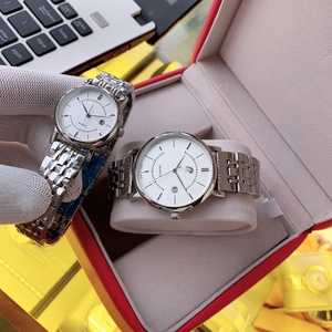 Montre de luxe haut de gamme pour couple, mouvement à quartz, cristal saphir, cadran à motif soleil, bracelet en acier inoxydable, étanche, Omegaes - Product Image 6