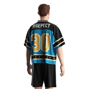 Embroidery Retro Loose-fit American Football Jersey Breathable Mesh Fabric Made Essential for Urban Daily Wear and <b>Game</b> Day - Product Image 4