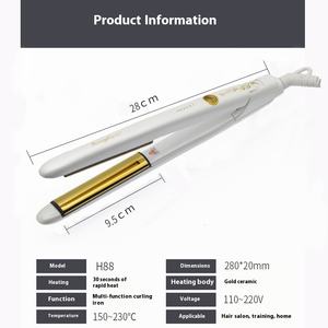 Planche à repasser électrique professionnelle à double usage pour les femmes Contreplaqué incurvé Lumières LED Deck Buckle Air Bangs pour les salons <span class=keywords><strong>de</strong></span> coiffure - Product Image 3