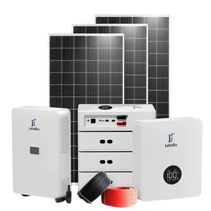 ชุด Lifepo4เก็บพลังงานที่บ้านและแผงเซลล์แสงอาทิตย์สำหรับบ้าน10kW ระบบบ้านพร้อมแบตเตอรี่