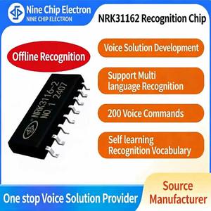 Chip de Control de Voz Serie NRK31162, Chip IC de Reconocimiento de Voz Fuera de Línea de Fábrica OEM para Cerradura Inteligente, Chip de Reconocimiento de Voz con IA - Product Image 3