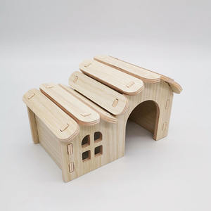 Prezzo personalizzato criceto gabbia per animali domestici case mobili in legno grande nascondiglio criceto gabbia cincillà con scivolo - Product Image 3