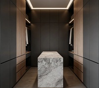 Meubles de chambre à coucher en bois massif de style moderne, armoire de rangement sur mesure pour appartement