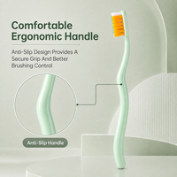 Brosse à dents manuelle populaire à poignée confortable et fermeté moyenne pour l'hygiène bucco-dentaire à domicile et les soins quotidiens de nettoyage des dents