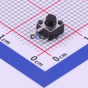TS-1091B-A2B3-D2 Tactile Switch Through hole Component THT Switch Single Pole Single Throw Round Button 2.5N Right Angle Insert - Product Image 1