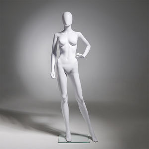 Manichini Economici in PP Ecologico, Corpo Intero Non Verniciato, Finitura Naturale, Coppia Maschio-Femmina per Esposizione in Boutique di Moda - Product Image 5