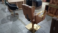 Nouveau fauteuil de salon en cuir synthétique réglable et rotatif à 360 degrés, pompe hydraulique robuste, design moderne pour barbier
