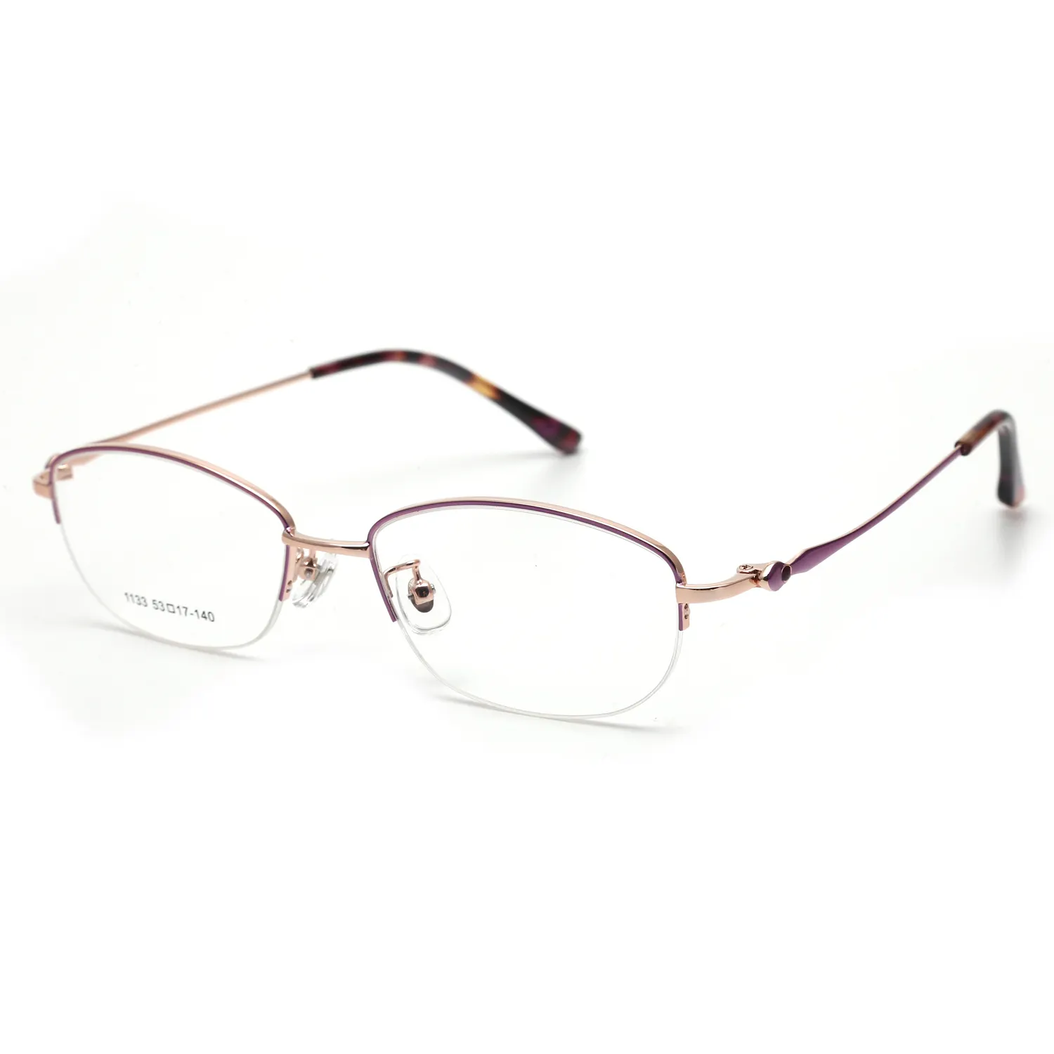 New Designer Woman Glasses Optical Frames Metal Cat Eye Glasses Frame Clear Lens Black Silver Gold Eyeglass Frame