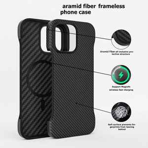 Чехол для <span class=keywords><strong>iPhone</strong></span> 16 Pro Max серии Shadow Grain с полным покрытием из волокна и защитой камеры с приподнятым экраном - Product Image 2