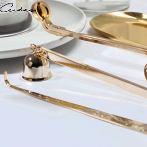 Ensemble de luxe avec logo personnalisé pour éteindre les bougies avec mèche en acier inoxydable outil de coupe pour bougies fines et accessoires - Product Image 1