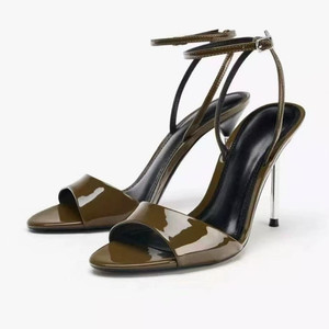 Sandales à talons hauts pour femmes, élégantes, inspirées des mondaines - Bout pointu, bride à la cheville, décontractées, sexy, pour l'été - Product Image 1