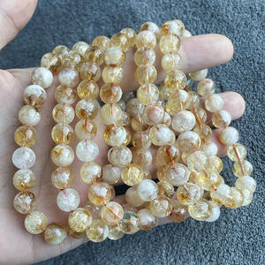 8MM Naturel Lisse Perle Brésilienne Neige Citrine <span class=keywords><strong>Bracelet</strong></span> Élastique Stretch Bracelets pour Femme <span class=keywords><strong>Homme</strong></span> Bijoux - Product Image 5