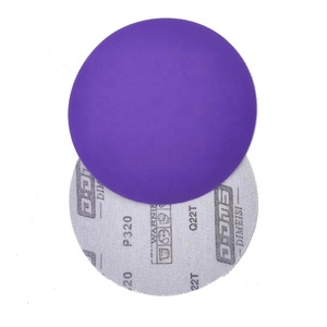 D DMS DIMEISI Q22T Customized Professional Wholesale 125mm No Hole <strong>Hook</strong> <strong>and</strong> <strong>Loop</strong> 320Grit Film Sanding Discs - Product Image 1