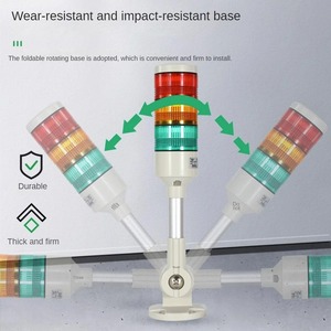 180 độ xoay nhiều lớp dẫn tháp tín hiệu ngăn xếp cảnh báo ánh sáng công nghiệp buzzer chỉ báo máy móc đèn báo động - Product Image 3