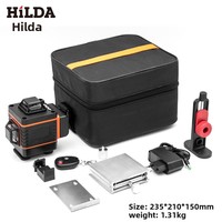 Hilda Niveau 16 lignes, laser orange, haute précision, réglage automatique des lignes, instrument de pose de carreaux de sol alimenté par batterie