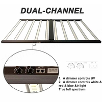 Lampes de culture LED 1300w 10 barres Samsung double canal serre commerciale intérieure UV IR spectre complet lumière de culture des plantes