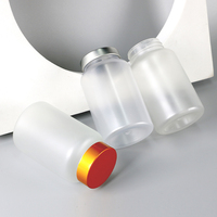 Conteneur de capsule personnalisé pas cher pour animaux de compagnie 200ml blanc clair givré vide supplément vitamine capsule pilule bouteille en plastique pour emballage